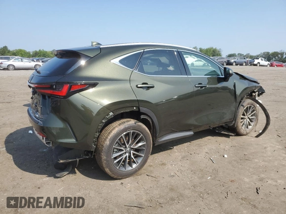 2025 Lexus NX 350 with VIN 2T2AGCEZ3SC066555, listed as a Copart auction lot 59521925 with 11,955 mi miles and Salvage title. Bid and sale history available at DreamBid. Image 3.