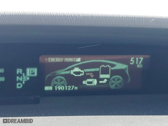 2011 Toyota Prius I with VIN JTDKN3DUXB0286208, listed as a IAAI auction lot 41858933 with 190,127 mi miles. Bid and sale history available at carsss.com. Image 15.