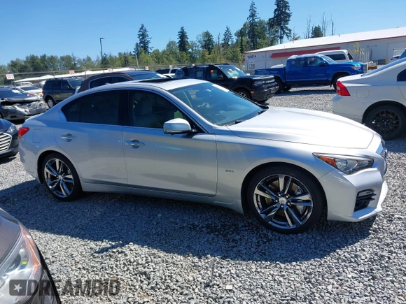 2017 Infiniti Q50 Premium with VIN JN1EV7AR8HM841827, listed as a IAAI auction lot 42663637 with 55,510 mi miles and . Bid and sale history available at DreamBid. Image 13.