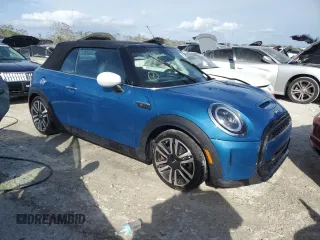 2023 MINI Convertible Cooper S with VIN WMW43DL00P3P78560, listed as a Copart auction lot 76618324 with 0 mi miles and Non Repairable. Bid and sale history available at carsss.com. Image 4.
