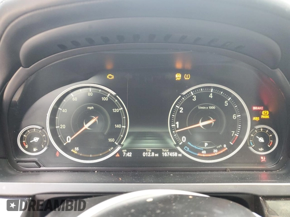 2015 BMW 7 Series 750i z VIN WBAYA8C51FG197764, wystawiony jako Copart lot #67095554 z przebiegiem 167 458 mil mil oraz Szkoda całkowita • Salvage title. Historia ofert i sprzedaży dostępna na DreamBid. Obrazek 9.