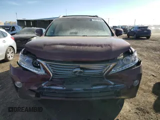 2014 Lexus RX 450h with VIN JTJBC1BAXE2454180, listed as a Copart auction lot 44814705 with 72,564 mi miles and Salvage title. Bid and sale history available at DreamBid. Image 5.