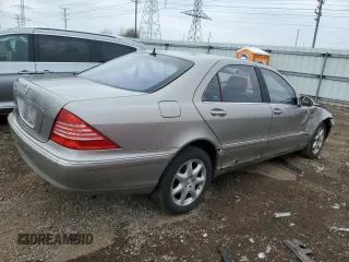 2004 Mercedes-Benz S 430 with VIN WDBNG83J04A430307, listed as a Copart auction lot 52566765 with 169,194 mi miles and Salvage Title. Bid and sale history available at DreamBid. Image 3.
