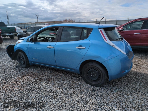 2013 Nissan LEAF S with VIN 1N4AZ0CP0DC422377, listed as a Copart auction lot 53455115 with 0 mi miles and Clean Title. Bid and sale history available at carsss.com. Image 2.