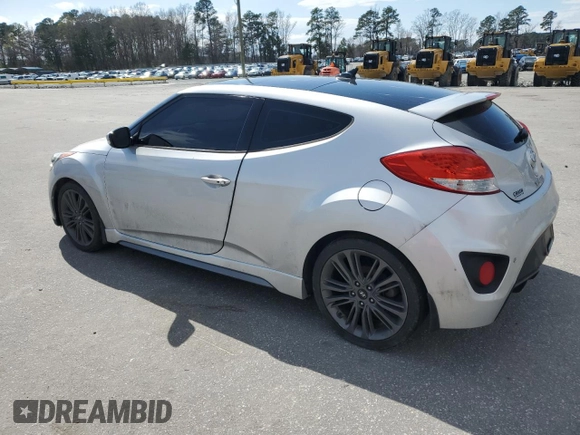 2016 Hyundai Veloster Turbo with VIN KMHTC6AE5GU252388, listed as a Copart auction lot 48964145 with 137,421 mi miles and Salvage Title. Bid and sale history available at carsss.com. Image 2.