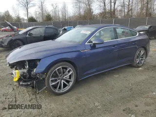 2023 Audi A5 Sportback S line Prestige z VIN WAUEACF58PA033787, wystawiony jako Copart lot #43048855 z przebiegiem 17 793 mil mil oraz Szkoda całkowita • Salvage title. Historia ofert i sprzedaży dostępna na DreamBid. Obrazek 1.