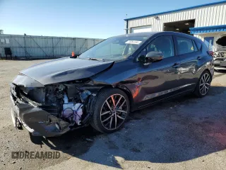 2024 Subaru Impreza Sport with VIN JF1GUAFC8R8300965, listed as a Copart auction lot 76084164 with 12,863 mi miles and Salvage Title. Bid and sale history available at carsss.com. Image 1.