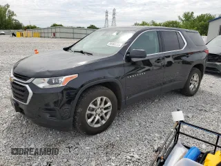 2020 Chevrolet Traverse LS with VIN 1GNEVFKW1LJ175973, listed as a Copart auction lot 58480235 with 114,692 mi miles and Salvage title. Bid and sale history available at DreamBid. Image 1.