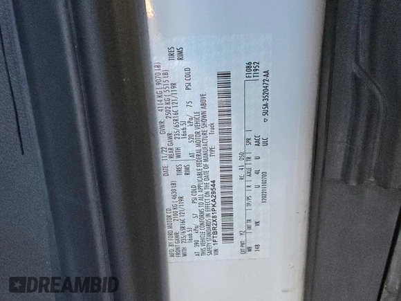 2023 Ford Transit Cargo with VIN 1FTBR2X81PKA29544, listed as a Copart auction lot 42618595 with 38,575 mi miles and Clean Title. Bid and sale history available at DreamBid. Image 14.