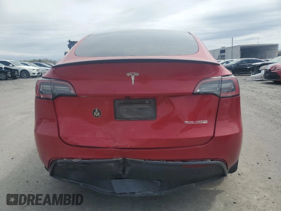 2023 Tesla Model Y Performance with VIN 7SAYGDEF4PF960357, listed as a Copart auction lot 51126105 with 37,252 mi miles and Salvage Title. Bid and sale history available at DreamBid. Image 6.