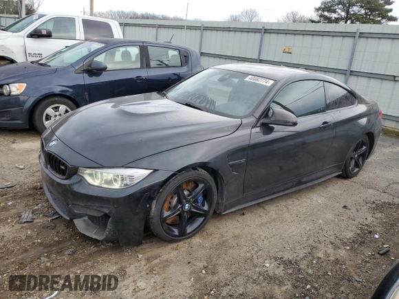 2015 BMW M4 with VIN WBS3R9C56FF708654, listed as a Copart auction lot 40082774 with 82,713 mi miles and Clean Title. Bid and sale history available at carsss.com. Image 1.