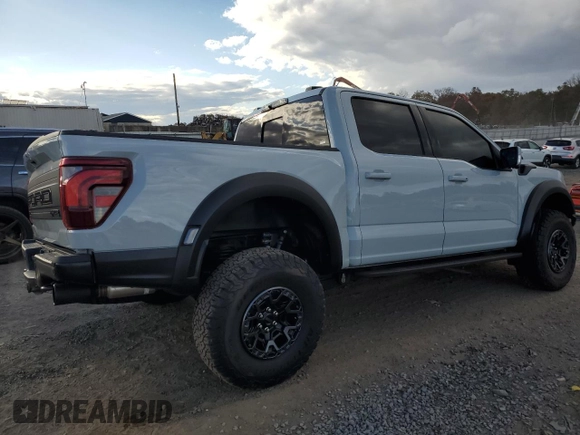 2024 Ford F-150 Raptor with VIN 1FTFW1RJ2RFA41606, listed as a Copart auction lot 75980754 with 3,905 mi miles and Salvage Title. Bid and sale history available at DreamBid. Image 3.
