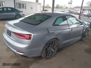 2019 Audi S5 Coupe Premium Plus with VIN WAUP4AF50KA016933, listed as a IAAI auction lot 41755604 with 50,219 mi miles. Bid and sale history available at carsss.com. Image 4.
