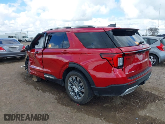 2025 Ford Explorer with VIN 1FMUK7HH2SGA66909, listed as a IAAI auction lot 41676158 with Not provided miles and . Bid and sale history available at DreamBid. Image 3.