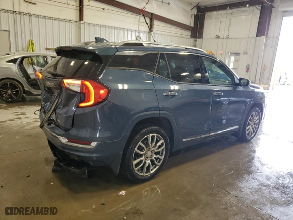 2024 GMC Terrain Denali with VIN 3GKALXEG2RL118985, listed as a Copart auction lot 50734035 with 23,809 mi miles and Salvage Title. Bid and sale history available at carsss.com. Image 3.
