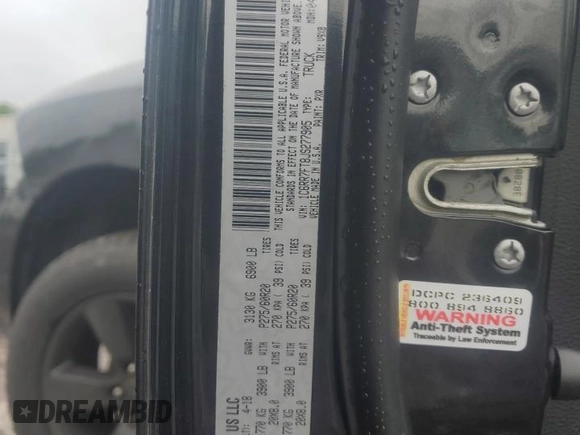 2018 Ram 1500 Express with VIN 1C6RR7FT8JS277905, listed as a Copart auction lot 57579305 with 76,450 mi miles and Salvage title. Bid and sale history available at DreamBid. Image 13.
