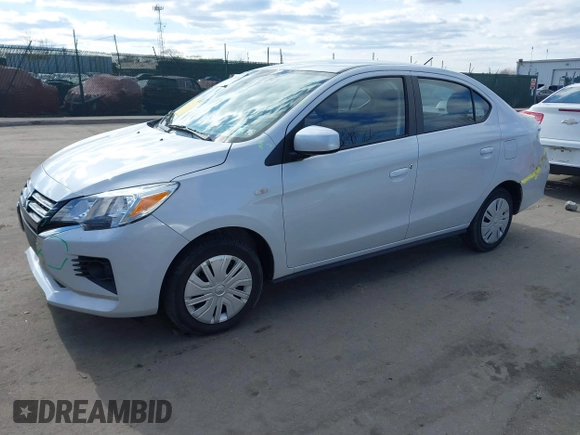 2021 Mitsubishi Mirage G4 ES with VIN ML32FUFJXMHF03367, listed as a IAAI auction lot 41689389 with 19,898 mi miles. Bid and sale history available at carsss.com. Image 2.