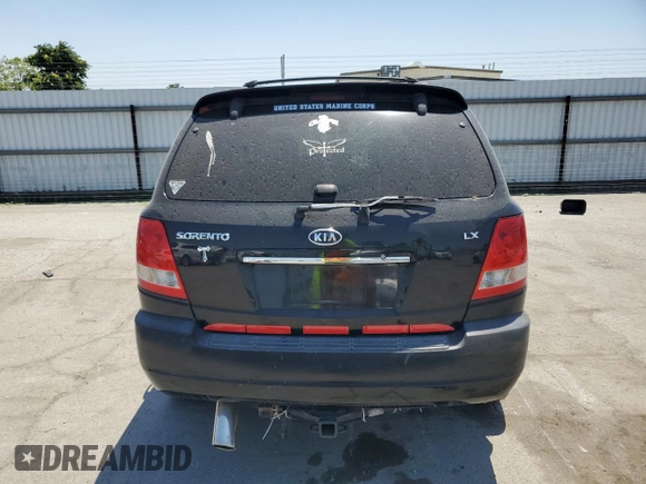 2006 Kia Sorento LX with VIN KNDJD733365525072, listed as a Copart auction lot 60260835 with 128,572 mi miles and Salvage title. Bid and sale history available at DreamBid. Image 6.