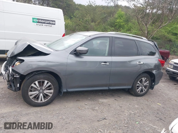 2018 Nissan Pathfinder S with VIN 5N1DR2MN7JC654627, listed as a IAAI auction lot 41942036 with 58,146 mi miles and . Bid and sale history available at DreamBid. Image 14.