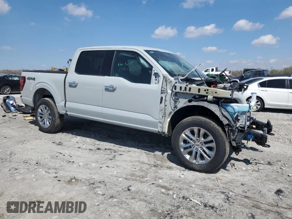 2024 Ford F-150 XLT with VIN 1FTFW3L57RKE90326, listed as a Copart auction lot 46570685 with 919 mi miles and Salvage Title. Bid and sale history available at carsss.com. Image 4.