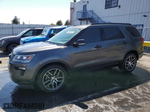 2018 Ford Explorer Sport с VIN 1FM5K8GT8JGA32035, выставлен на аукционе Copart как лот 61410295 с пробегом 88 100 миль миль и Чистый • Clean title. История ставок и продаж доступна на DreamBid. Изображение 1.