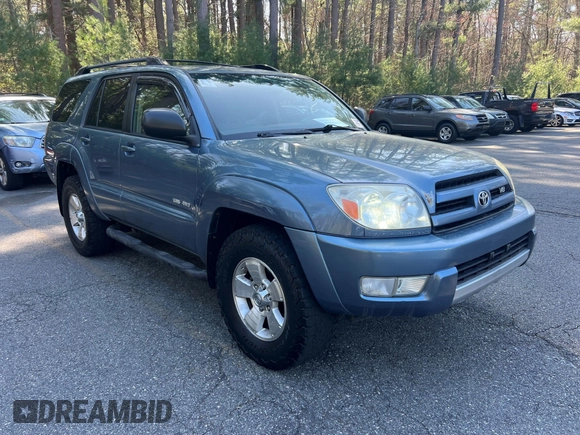 2004 Toyota 4Runner SR5 with VIN JTEBT14R340041772, listed as a IAAI auction lot 42143507 with 210,561 mi miles and . Bid and sale history available at DreamBid. Image 1.