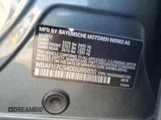 2013 BMW 5 Series 535i xDrive with VIN WBAFU7C54DDU66850, listed as a Copart auction lot 47023875 with 181,204 mi miles and Salvage Title. Bid and sale history available at carsss.com. Image 13.