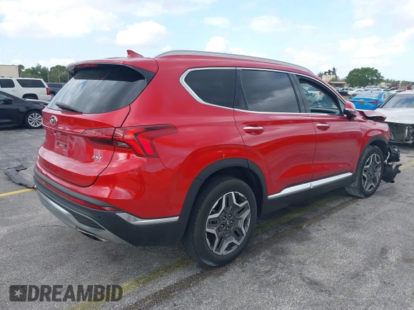 2023 Hyundai Santa Fe Limited z VIN 5NMS44AL3PH541079, wystawiony jako IAAI lot #42124161 z przebiegiem 21 422 mil mil oraz . Historia ofert i sprzedaży dostępna na DreamBid. Obrazek 4.