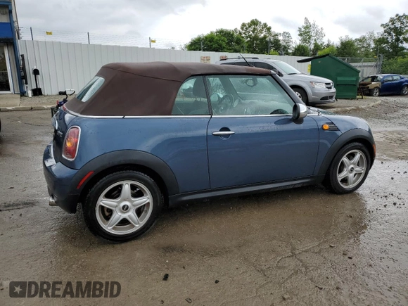 2009 MINI Convertible with VIN WMWMR33579TU96147, listed as a Copart auction lot 60124945 with 94,612 mi miles and Non repairable. Bid and sale history available at DreamBid. Image 3.