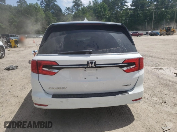 2024 Honda Odyssey Touring with VIN 5FNRL6H84RB014767, listed as a Copart auction lot 57070935 with Not provided miles and Salvage title. Bid and sale history available at DreamBid. Image 6.