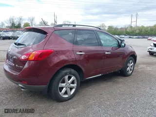 2009 Nissan Murano SL with VIN JN8AZ18W59W131772, listed as a IAAI auction lot 42062662 with 87,189 mi miles. Bid and sale history available at carsss.com. Image 4.