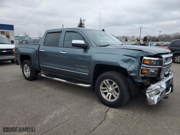 2014 Chevrolet Silverado 1500 LTZ with VIN 3GCUKSEC9EG197800, listed as a Copart auction lot 85949324 with 214,246 mi miles and Salvage Title. Bid and sale history available at carsss.com. Image 4.