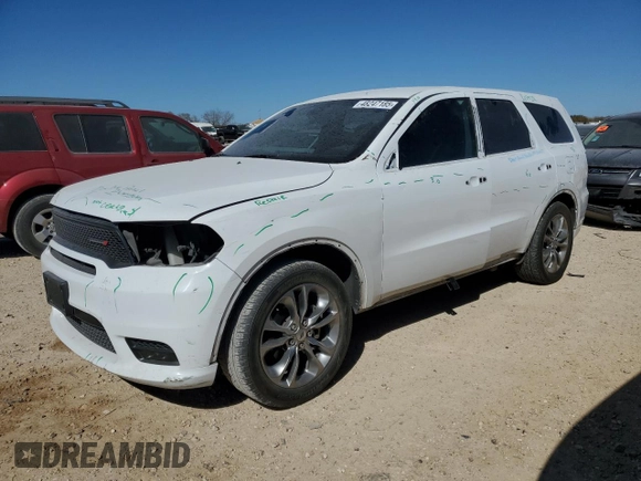2019 Dodge Durango GT Plus with VIN 1C4RDHDG1KC769125, listed as a Copart auction lot 48247185 with 116,265 mi miles and Salvage Title. Bid and sale history available at carsss.com. Image 1.