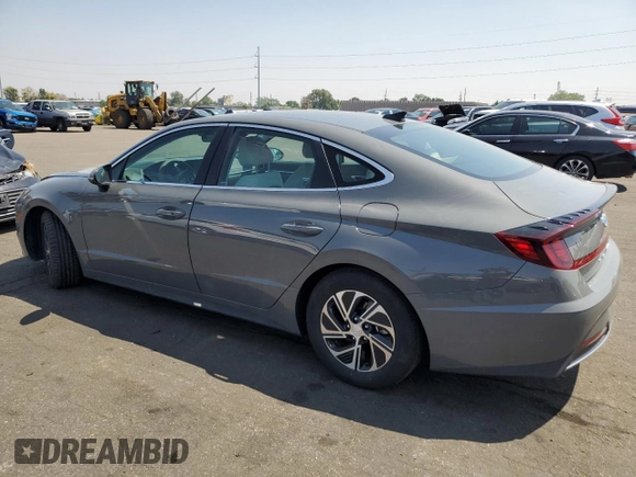 2022 Hyundai Sonata Hybrid Blue with VIN KMHL24JJ5NA048421, listed as a Copart auction lot 81915304 with 23,813 mi miles and Clean Title. Bid and sale history available at carsss.com. Image 2.