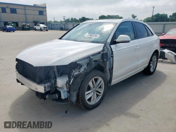 2017 Audi Q3 Premium with VIN WA1BCCFS4HR014916, listed as a Copart auction lot 57602295 with 92,348 mi miles and Salvage title. Bid and sale history available at DreamBid. Image 1.
