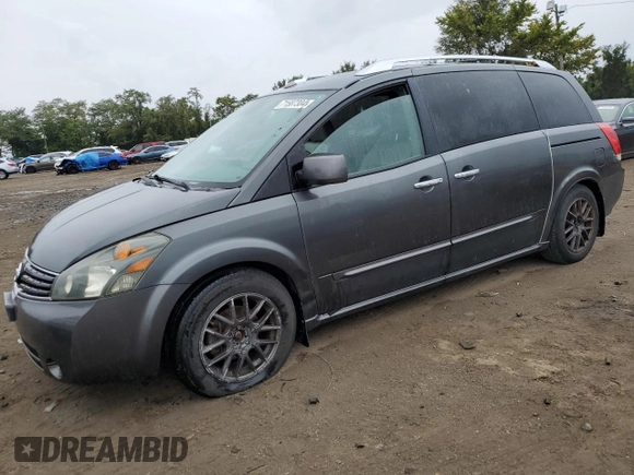 2007 Nissan Quest S with VIN 5N1BV28U27N137298, listed as a Copart auction lot 71587304 with 96,990 mi miles and Salvage Title. Bid and sale history available at carsss.com. Image 1.