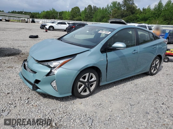 2016 Toyota Prius Four with VIN JTDKARFU1G3004300, listed as a Copart auction lot 53877835 with Not Provided miles and Salvage Title. Bid and sale history available at carsss.com. Image 1.