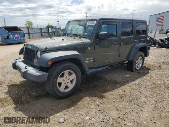 2015 Jeep Wrangler Unlimited Sport with VIN 1C4BJWDG4FL766904, listed as a Copart auction lot 58126555 with 68,400 mi miles and Salvage title. Bid and sale history available at DreamBid. Image 1.
