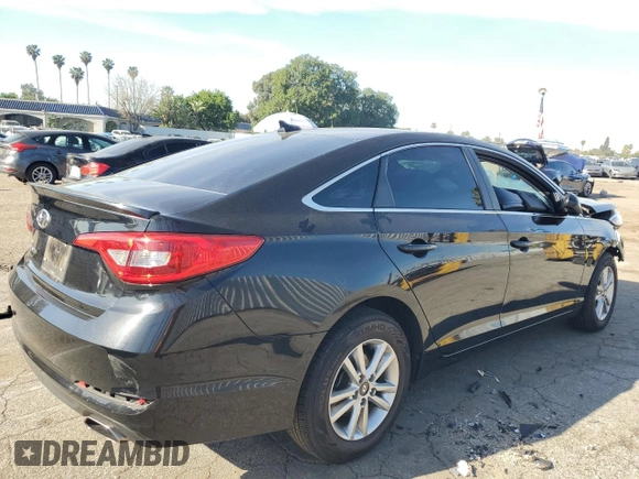 2017 Hyundai Sonata SE with VIN 5NPE24AF1HH529336, listed as a Copart auction lot 50405085 with 55,858 mi miles and Salvage Title. Bid and sale history available at DreamBid. Image 3.