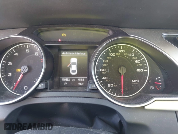 2012 Audi A5 Premium Plus z VIN WAULFAFR2CA003730, wystawiony jako IAAI lot #41659627 z przebiegiem 110 392 mil mil oraz . Historia ofert i sprzedaży dostępna na DreamBid. Obrazek 7.