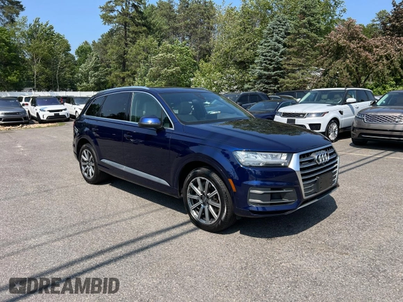 2019 Audi Q7 Premium Plus with VIN WA1LAAF75KD041511, listed as a Copart auction lot 61382725 with 165,707 mi miles and Clean title. Bid and sale history available at DreamBid. Image 1.