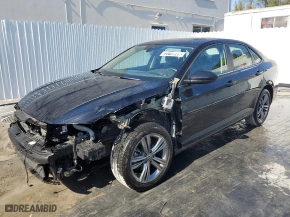 2024 Volkswagen Jetta SE with VIN 3VWEM7BU6RM024166, listed as a Copart auction lot 53710645 with 26,716 mi miles and Clean Title. Bid and sale history available at carsss.com. Image 1.
