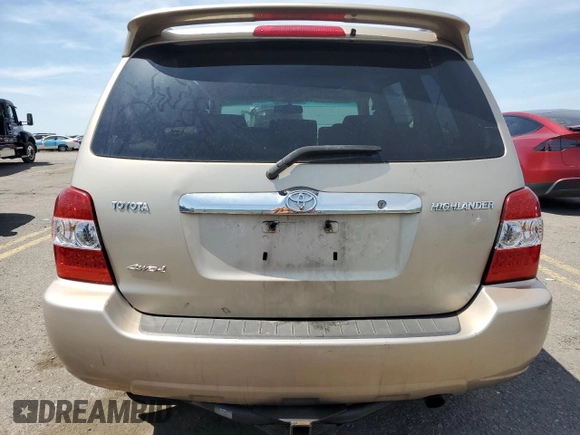 2007 Toyota Highlander Hybrid w/3rd Row with VIN JTEEW21A570041737, listed as a Copart auction lot 54431035 with 253,380 mi miles and Clean Title. Bid and sale history available at carsss.com. Image 6.