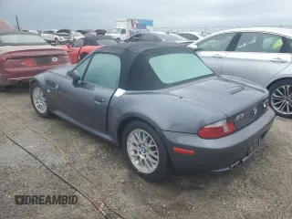 2000 BMW Z3 2.8L with VIN 4USCH3348YLF71037, listed as a Copart auction lot 74250604 with 0 mi miles and Non Repairable. Bid and sale history available at carsss.com. Image 2.