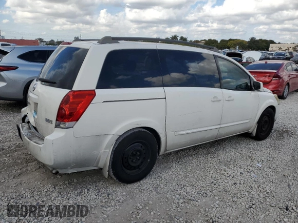 2005 Nissan Quest SE with VIN 5N1BV28U05N116429, listed as a Copart auction lot 88775255 with 166,092 mi miles and Salvage Title. Bid and sale history available at carsss.com. Image 3.