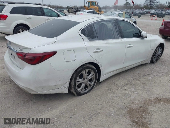 2019 Infiniti Q50 Luxe with VIN JN1EV7AP5KM512511, listed as a IAAI auction lot 42039355 with Not provided miles and . Bid and sale history available at DreamBid. Image 4.