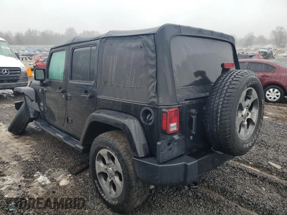 2018 Jeep Wrangler JK Unlimited Sahara with VIN 1C4HJWEG9JL927443, listed as a Copart auction lot 44987485 with 71,252 mi miles and Salvage Title. Bid and sale history available at carsss.com. Image 2.