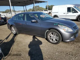 2012 Infiniti G25 Sedan Journey with VIN JN1DV6AP5CM812167, listed as a Copart auction lot 41355555 with 110,744 mi miles and Salvage Title. Bid and sale history available at carsss.com. Image 4.