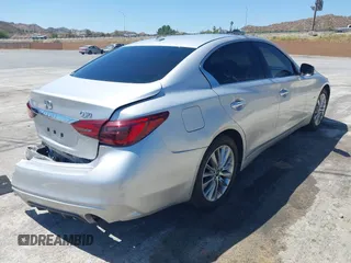 2020 Infiniti Q50 Luxe with VIN JN1EV7AP0LM203949, listed as a IAAI auction lot 42520077 with 57,531 mi miles and . Bid and sale history available at DreamBid. Image 4.