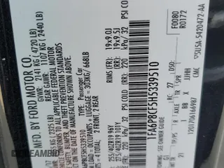 2017 Ford Mustang GT z VIN 1FA6P8CF5H5339510, wystawiony jako Copart lot #58692705 z przebiegiem 48 438 mil mil oraz Szkoda całkowita • Salvage title. Historia ofert i sprzedaży dostępna na DreamBid. Obrazek 12.